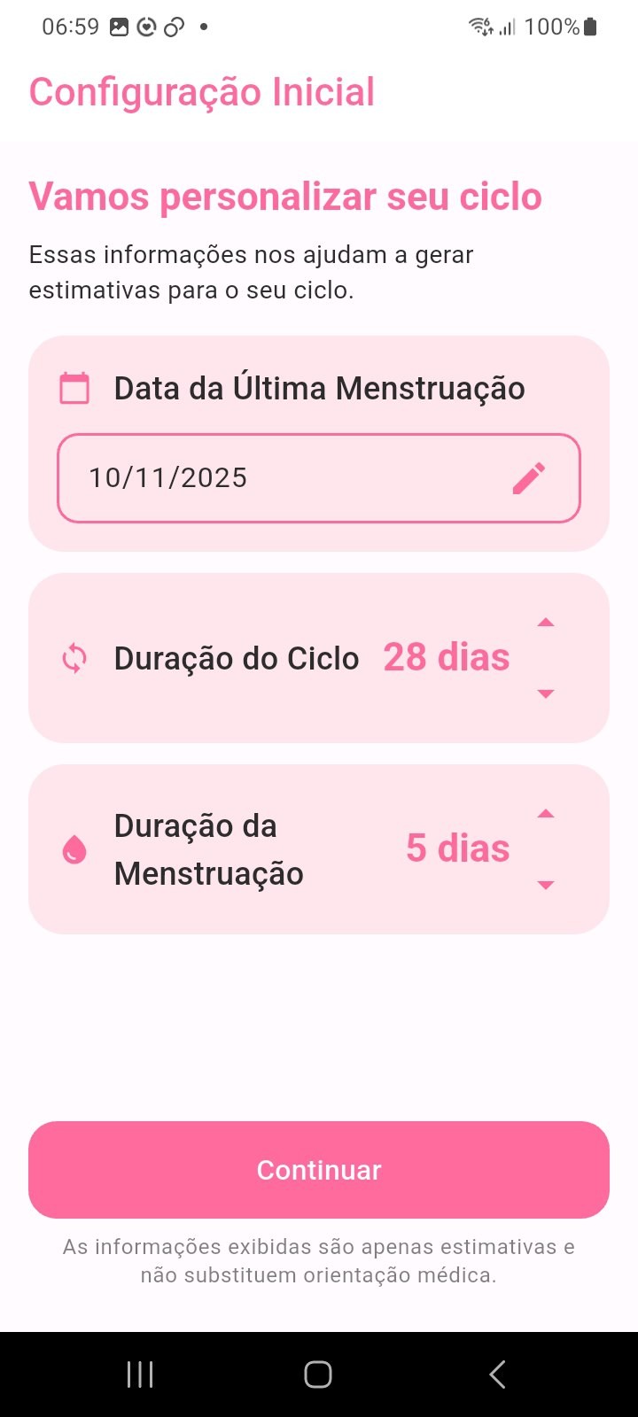 Tela de registros e histórico